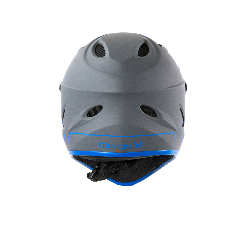 Demon Podium Full Face Bicycle Helmet- Grey/Blue
