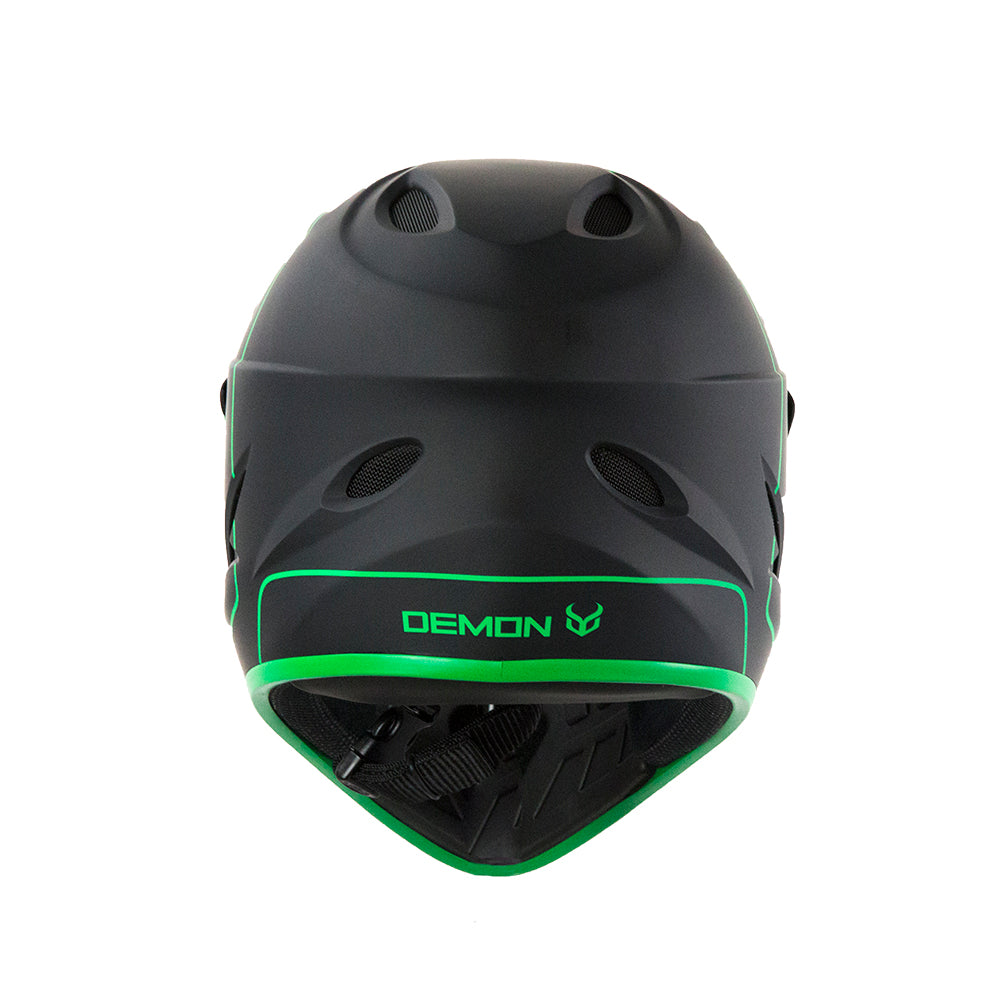 Demon Podium Full Face Bicycle Helmet- Black/Green