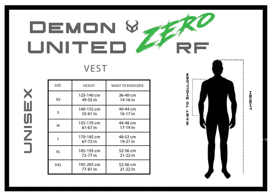 Demon Zero RF D3O Unisex Ski/Snowboard Vest (Youth through Adult sizes)