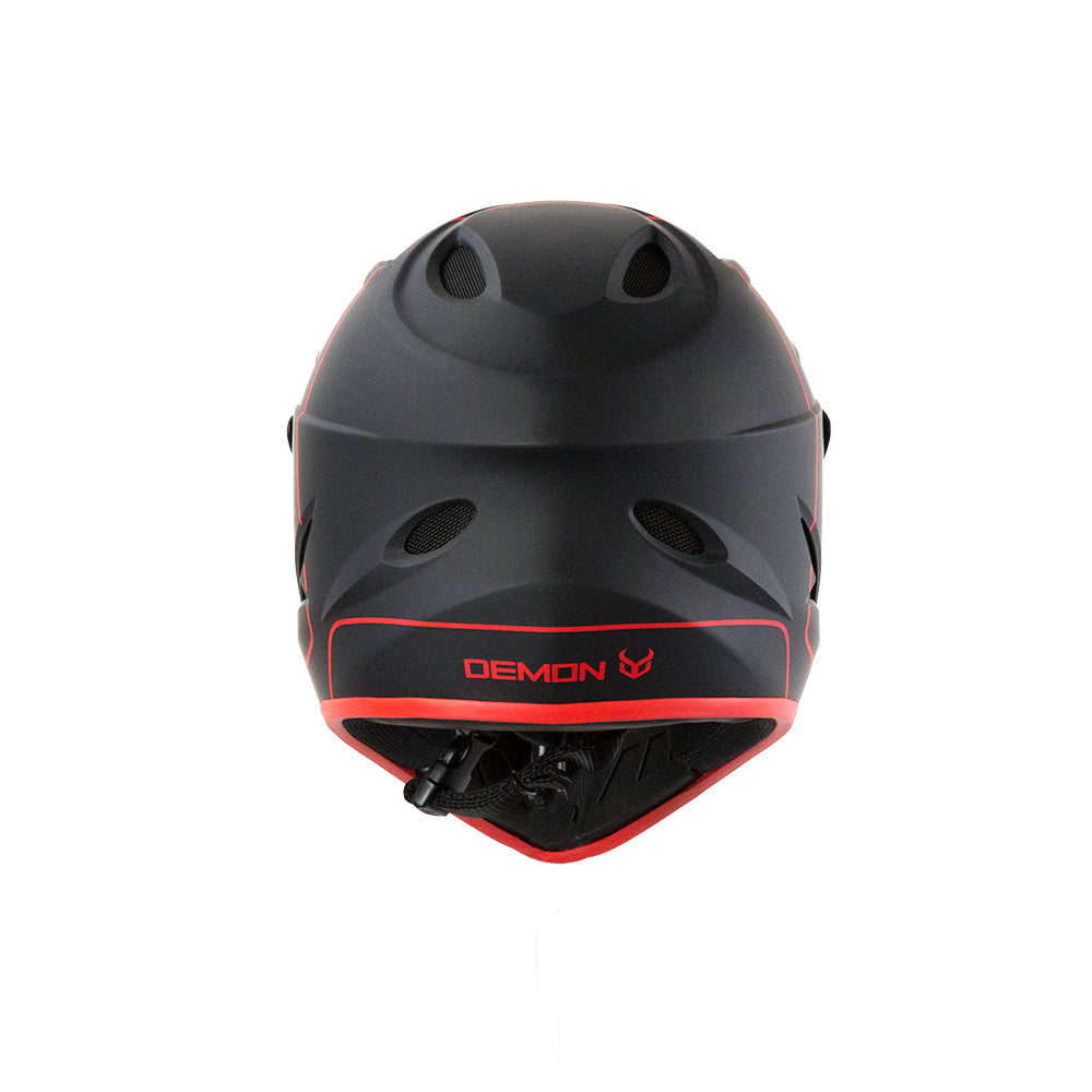 Demon Podium Full Face Bicycle Helmet- Black/Red