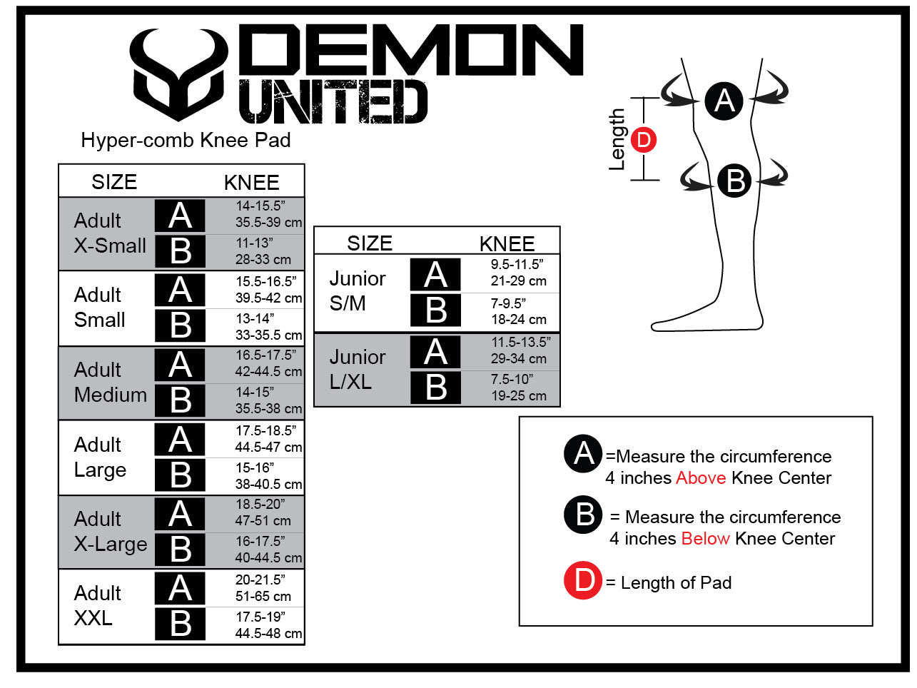 Demon United Hyper-Comb Knee Pad