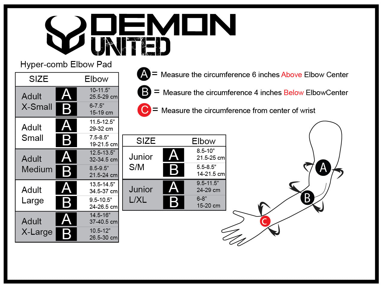 Demon United Hyper-Comb Elbow Pad